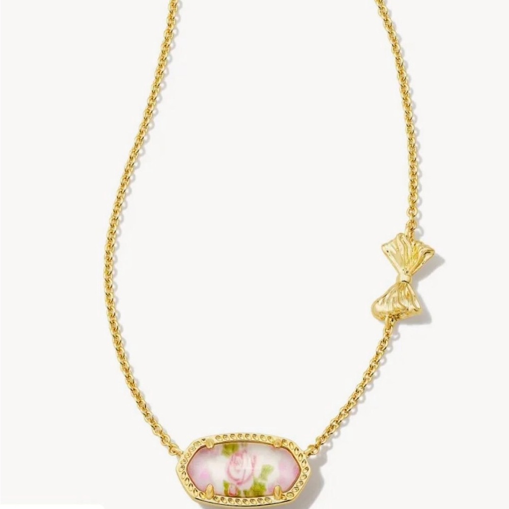 Kendra Scott x LoveShackFancy Marie Pink Blooming Heirloom Illusion necklace 🎀